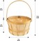 2 Pcs Easter Wicker Wooden Natural Woven Woodchip Basket with Lining
